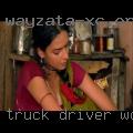 Truck driver woman looking